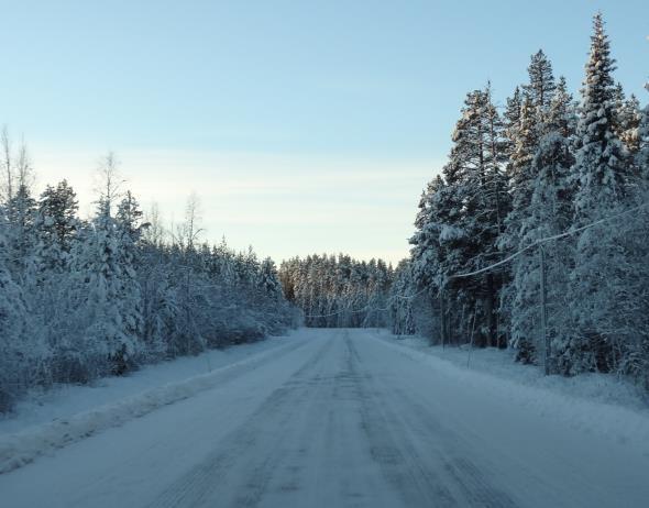 Låt de äldre garagen och uthusen stå kvar vid vägen. Undvik breddning.