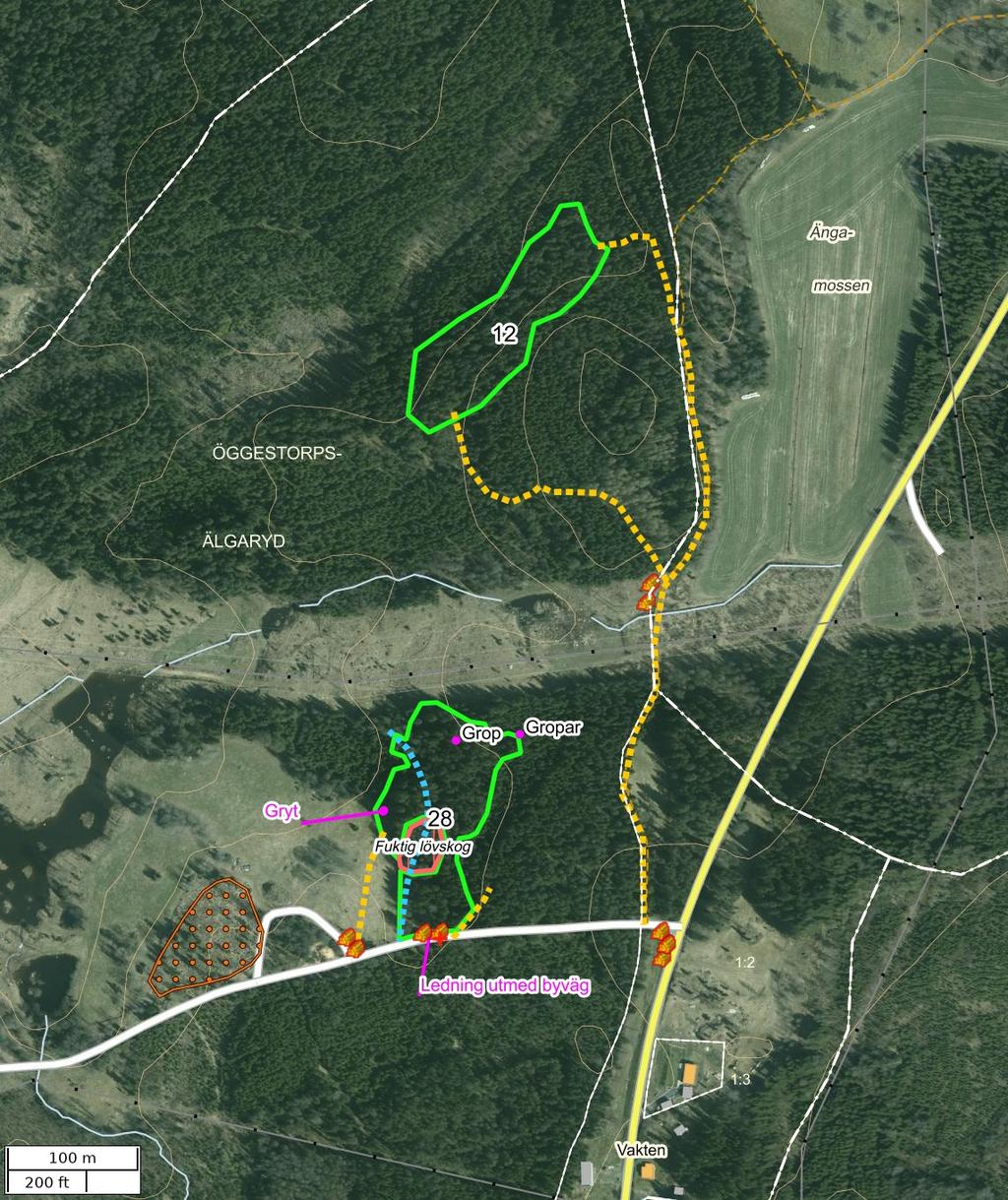 Traktdirektiv 2019-01-16 20:23 Öggestorps-_1 Hushållningssällskapet Skog Detaljkarta Skala: ~1:4000