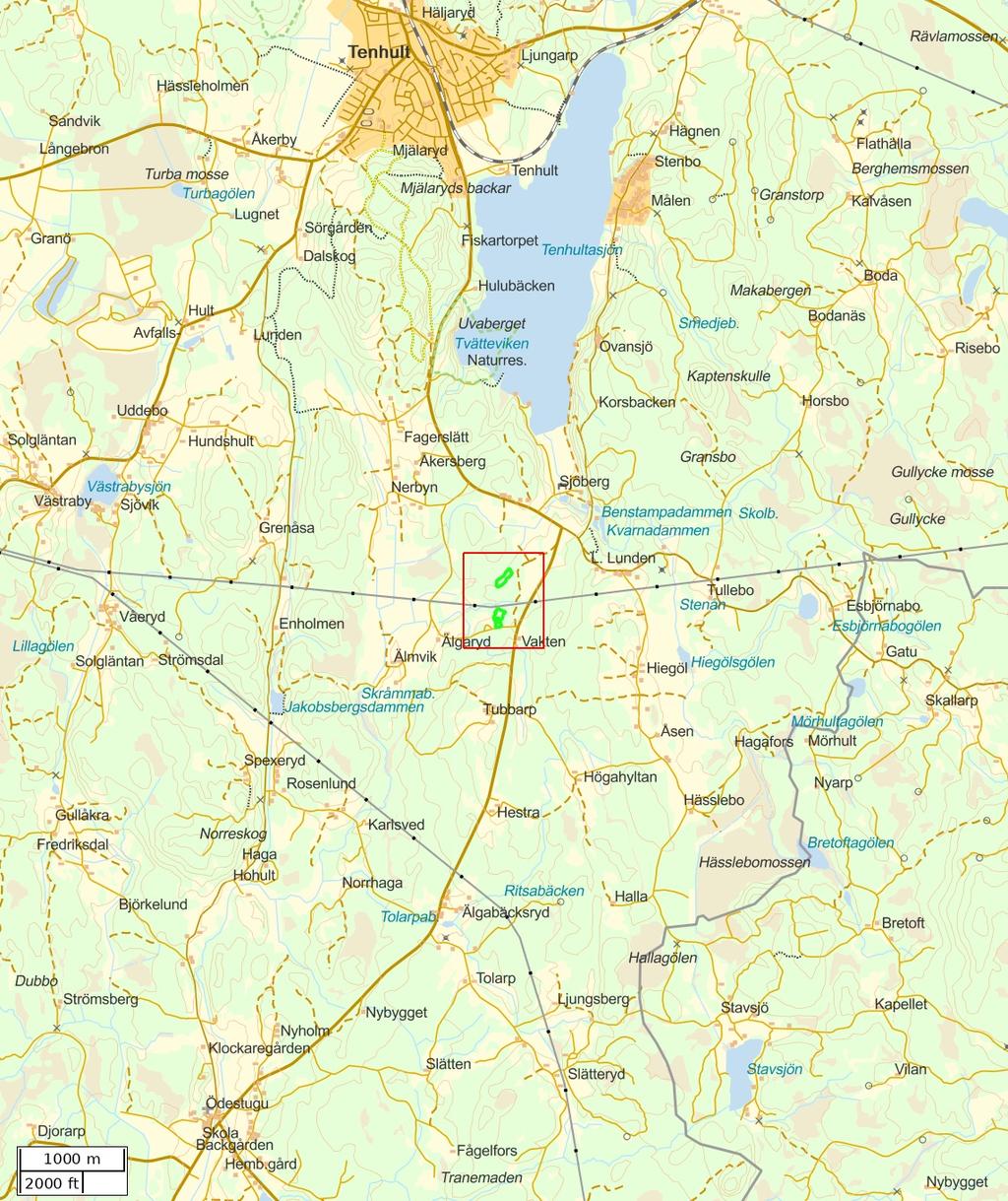 Traktdirektiv 2019-01-16 20:23 Öggestorps-_1 Hushållningssällskapet Skog Översiktskarta Skala: ~1:50000