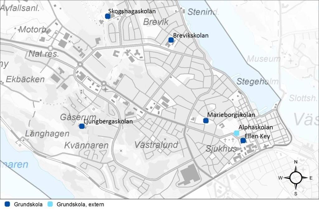 Befolkningsutveckling grundskolebarn, 6-15 år, prognos 2018-2030.