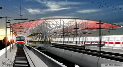 เหร ยญ 2 ด าน ของ Makkasan CAT & Airport Rail Link ของ Makkasan complex Makkasan โครงการพ