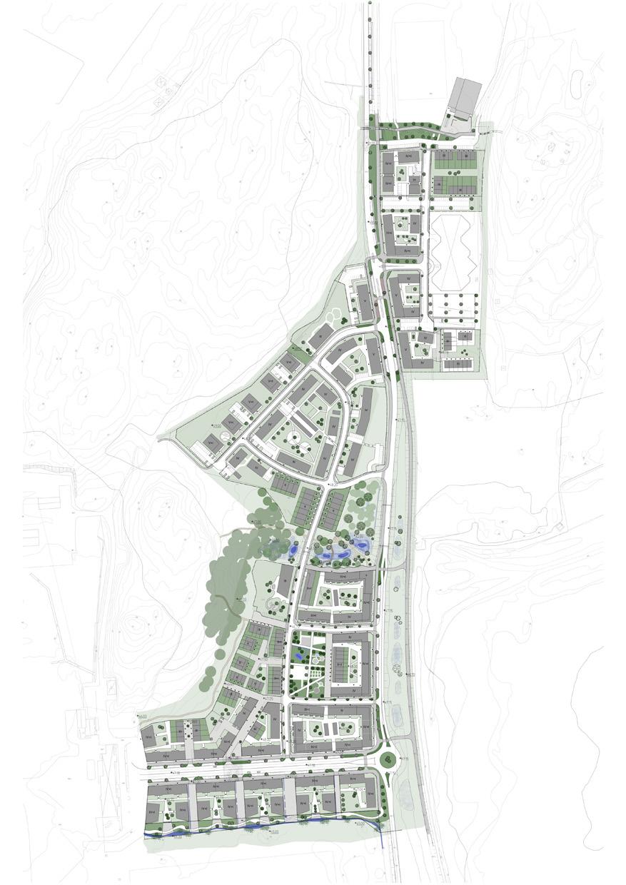 DAGVATTENUTREDNING ÖSTRA JAKOBSBERG, DEL 1 Östra Jakobsberg -två detaljplaner Sedan samrådet har detaljplanen delats i två delar med anledning av att den södra delen, del 2, ska utredas vidare