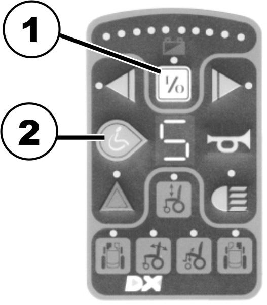 3 Kortfattad instruktion Regla upp spärrlåset på manöverboxen. Slå på manöverboxen med strömbrytaren (1).