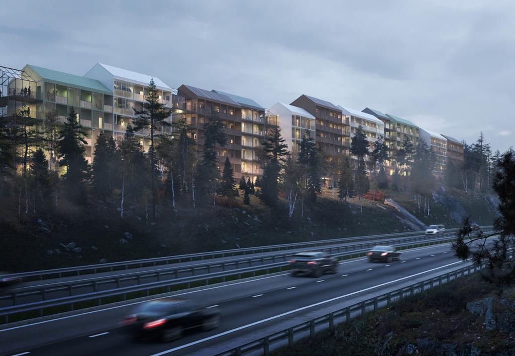 TALLBOHOV, JÄRFÄLLA I Järfälla strax utanför Stockholm utvecklar Nischer Properties ca 200 smarta lägenheter med 1 till 3 ROK.