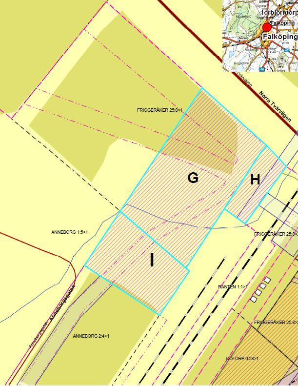 3(4) samband med detta erhållit option på köp av resterande yta (se littera A och B i Figur 2). Optionen gäller fram till den 14 april 2019. Figur 2 - Ytor från tidigare tecknade avtal.