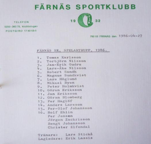 Vinst matcher på hemmaplan blev det mot Oxberg/Älvdalen, Orsa, Sollerön, S/S Lima och Nusnäs IF, och förlusterna kom mot Jägers IF, Idre/Särna, IF Vikapojkarna och IFK Våmhus.