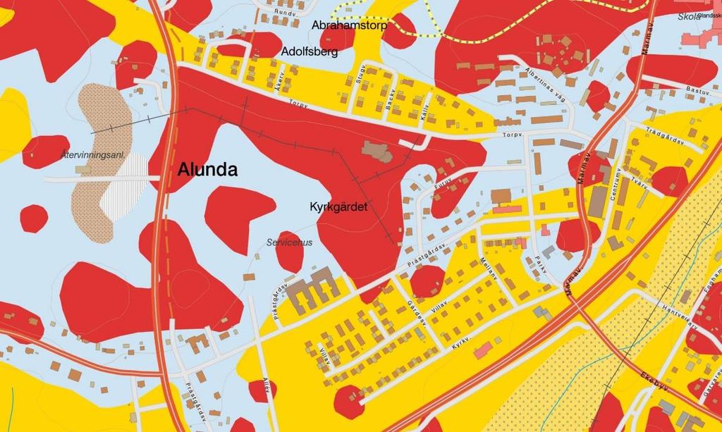 Figur 3. Jordartskarta (SGU 2016-12-06). Planområdet markerat med svart streckad linje. 3.3 Befintlig avrinning Området som utreds har en yta av ca 7,62 ha och består idag av skogs- och naturmark.