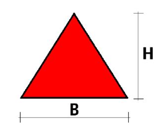 8) För att bestämma arean på triangeln nedan mättes avstånden H och B genom ett antal oberoende längdmätningar. Resultaten från mätningarna finner du nedan.