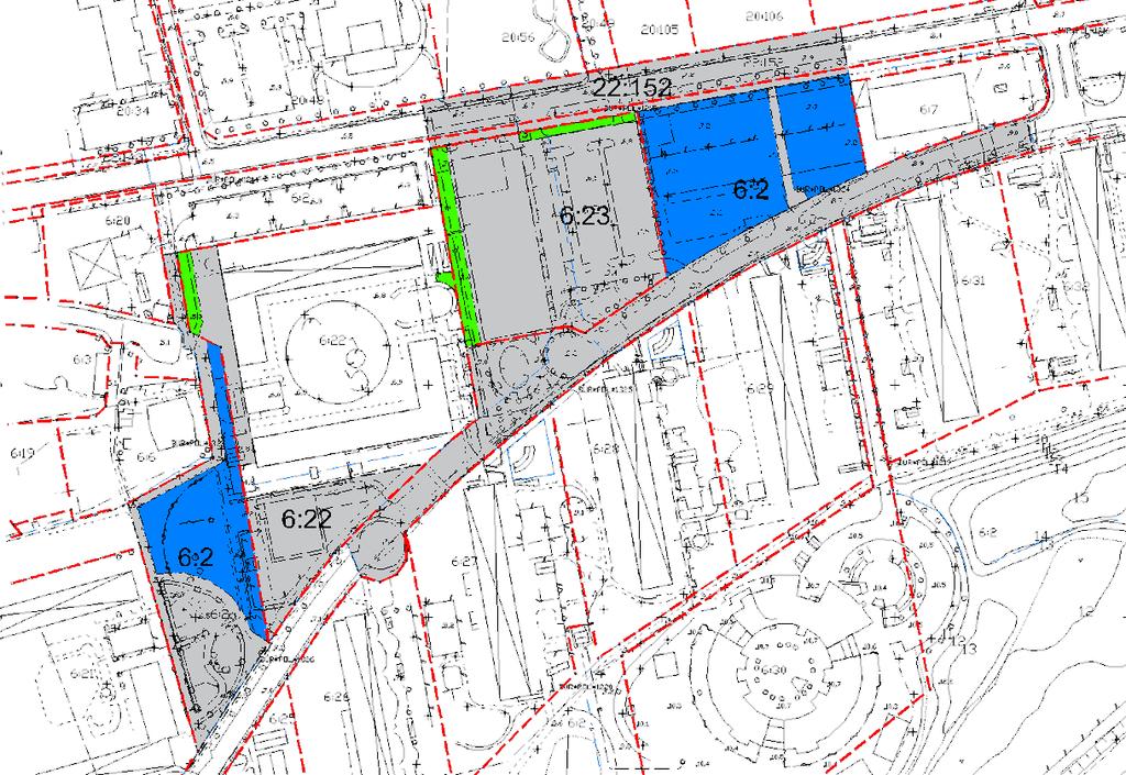 Planbeskrivning etaljplan för Arlöv 6:23 o del av 6:2 m fl, kv Ugglan P 252 -allmän platsmark från fastigheten Arlöv 6:2 i planområdets östra del övergår till kvartersmark till fastigheten Arlöv