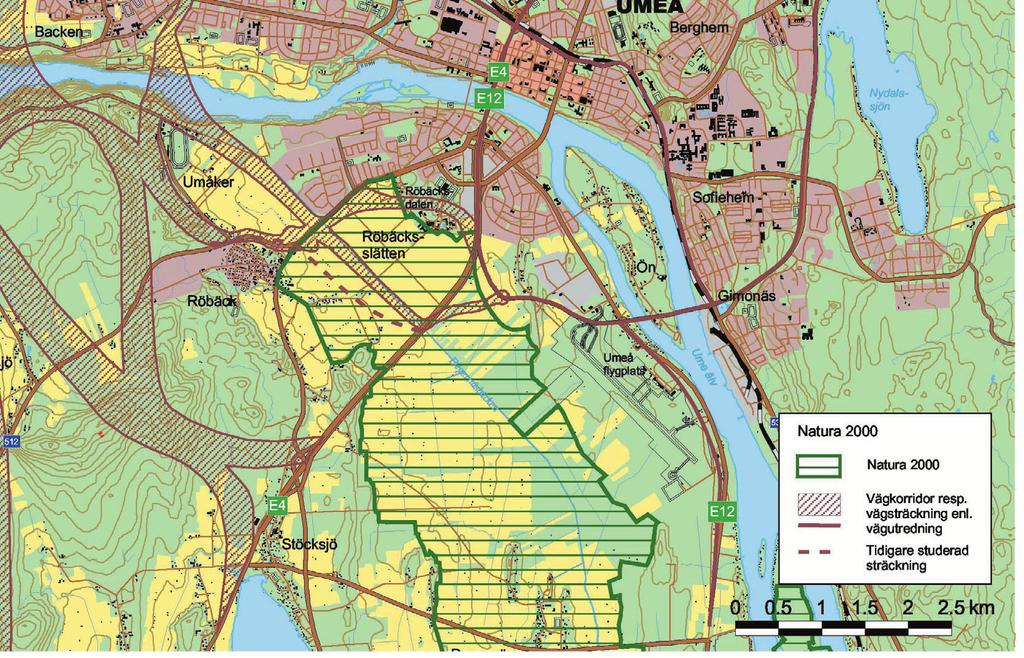 13.2 Konsekvenser för kap 5 Förutsättningar och kap 9 Konsekvenser I kapitel 5.3 Förutsättningar, Miljö redogörs under avsnittet Naturmiljö bland annat för Röbäckslättens betydelse för fågellivet.