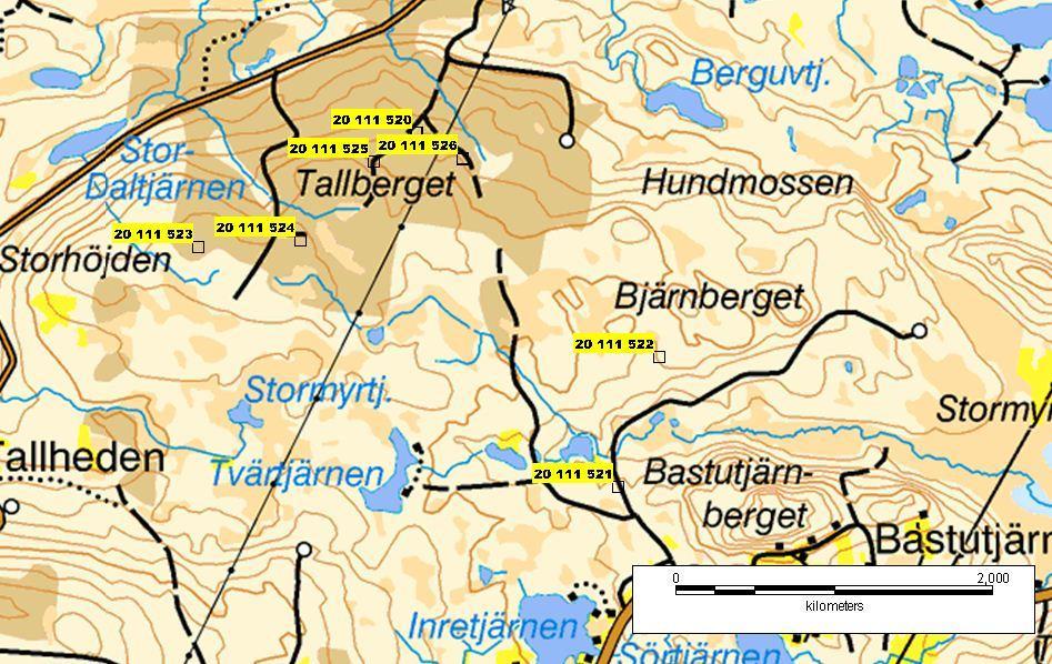 3 Method 3.1 Mapping During the summer year 2011 fieldwork was undertaken at the Bastutjärn area.