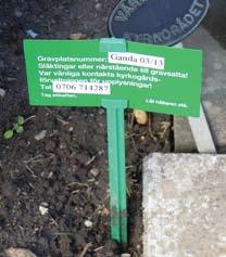 Det kallas för att man är gravrättsinnehavare. Om ingen vill ha rätten till graven tar vi bort graven.