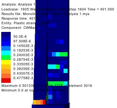 Figur 6.22: Sprickbildning i frontskiva vid -23⁰C.