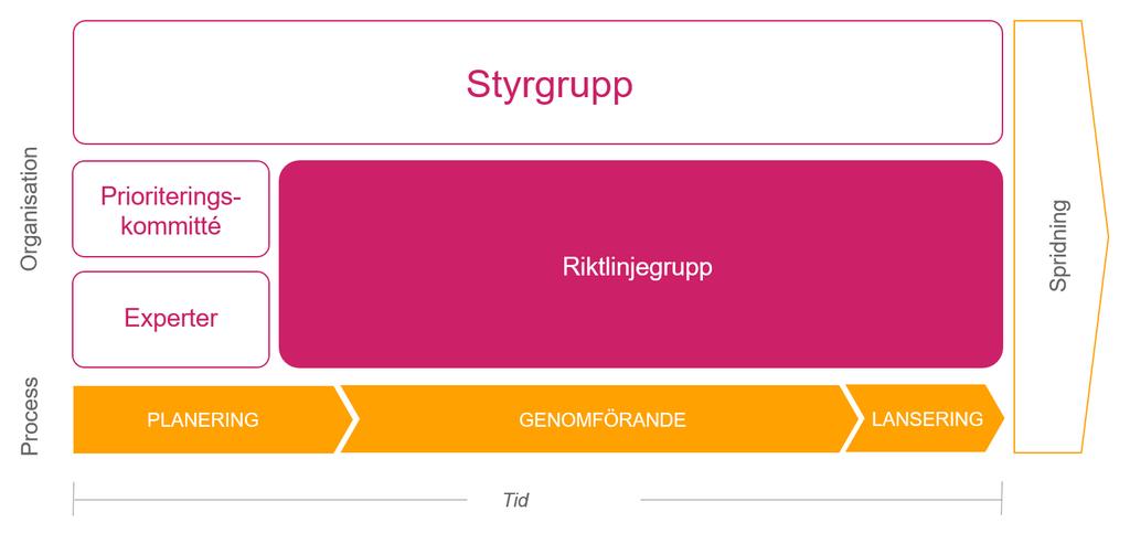 Processbeskrivning för framtagande och spridning av nya riktlinjer Under hösten 2018 har en processbeskrivning tagits fram för framtagande och spridning av riktlinjer för användning av