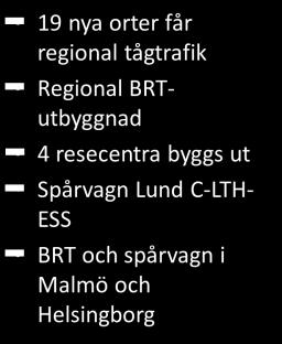 o En omfattande arbetspendling ska samsas med övrig nationell och regional persontrafik samt växande internationella godstransporter.