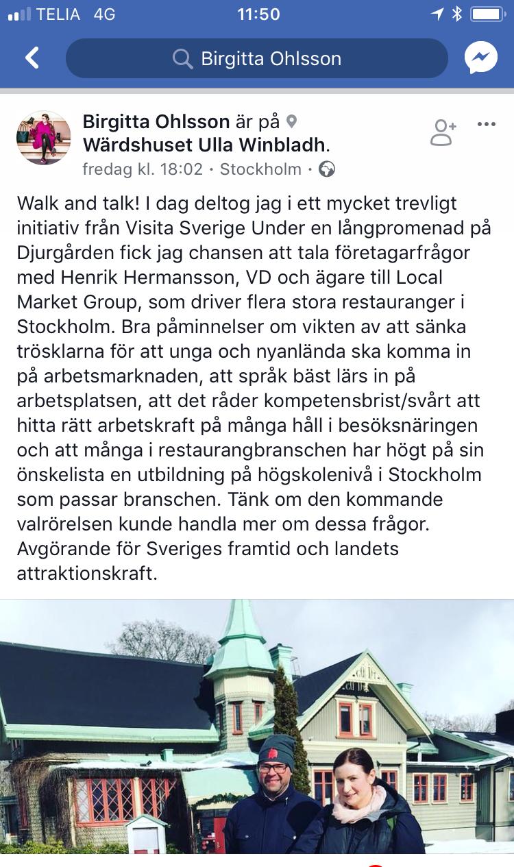 POLITISK OPINIONSBILDNING BESÖKSNÄRINGEN GÖR VIKTIGA JOBB Besöksnäringen skapar fantastiska upplevelser, men vi skapar också tillväxt och utveckling i hela Sverige.