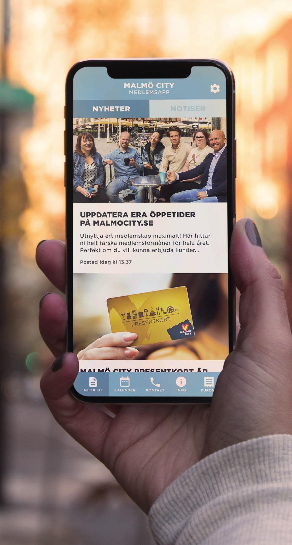 VI HAR KOLL PÅ DET NI INTE HINNER MED I APPEN HITTAR NI INFORMATION om det mesta som händer i city. Det finns ett kalendarium med alla möten, seminarier och stora event som sker i Malmö City.