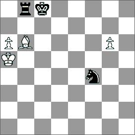 Ke4 and with: B1) - 4...Kd6 5.Bg3 Rb5 6.Kf5 postional draw 2. B2) - 4...Nf7 5.Bg3+ Nd6+ 6.Kd5 Rb6 7.Ke6 postional draw 3 2-1.Nc1! Rxc1 2.Bxc1+ Kc2! 3.Rc4+! Kd1! 4.Rg4! A) - 4...g1Q 5.