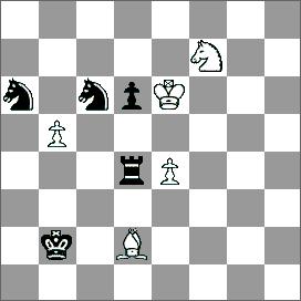 Kg2 Re4 11.Kf3 positional draw. 3-1.a7! Ra8 2.Ka6 Nxg6 3.Bd8!! Ne5 [or also 3...Nf8 4.Ba5! zz Ne6 5.Kb6 Nc7 6.Be1! Nd5+ 7.Kc6 Ne7+ 8.Kb6 Nd5+ 9.Kc6=] 4.Bh4! Nc6 5.Bf2! Nxa7 6.Kb6! Kb8 7.
