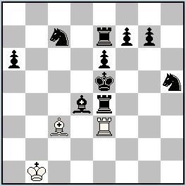 In B2, black has two choices to allow a correct T&M step, but only in one case black can self-block in the Anti T&M step. Exchange of functions between white and black pieces. 1.Re3 Kxe3-e1(bRg3) 2.