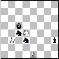 Sxh4(bSf5, wsf3) Sxg5(wSf6, bbf4) 2.Kxf6(bKe4, wsd5) Sxf4(wSd2, bbe5)# b) 1.Bxh6(bBf4, wbg7) Sxf5(wSd6, bsd4) 2.