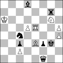 1 st Prize: Mario PARRINELLO (Italy) The only composition from the orthodox section featuring three switchbacks made by Black! The thematic pieces are the same in both phases: brd6 and bsd5 (twice).