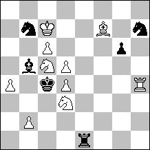 battery to mate. Although the white play is not very exciting, we should note the exchange of role between white pawns.