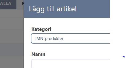 Du kan då välja att kalla det LMN-produkter (läkemedelsnära produkter) och väljer sedan t.ex minilancetter, pennkanyler, inkontinenshjälpmedel eller det du vill göra möjligt att beställa. 2.