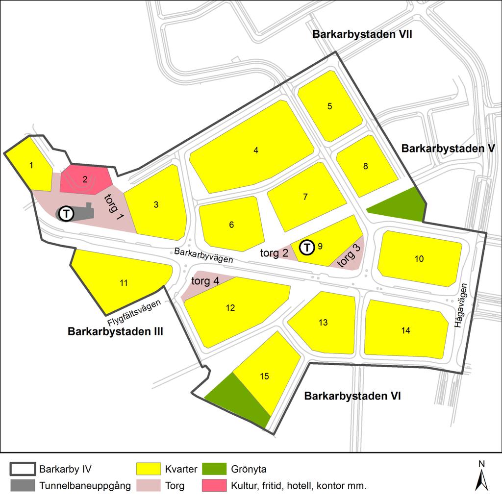 1 INLEDNING Sid 6 (28) 1.1 Bakgrund Barkarbystaden detaljplan IV (BS IV) ingår i den framtida Barkarbystaden i Järfälla kommun.