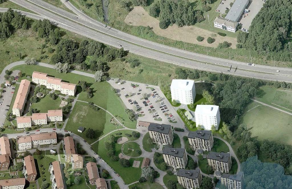 flerbostadshus med hyresrätter 1-4 rum och kök.