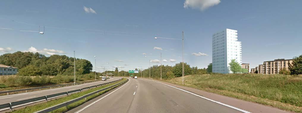 Samhällsbyggnadskontoret Planbesked 2(10) Visionsskisser från söder 8 våningar 15 våningar 20 våningar I skisserna
