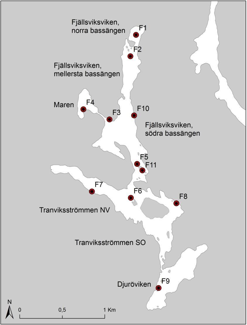 och Vindö markerade.