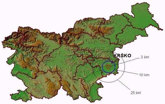 1.3 Jedrske elektrarne 1.3.1 Nuklearna elektrarna Krško NEK leži na levem bregu Save in je od Krškega oddaljena približno 3 km, od Občine Horjul pa je oddaljena več kot 110 km zračne linije.