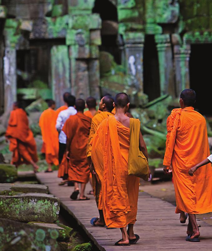 Dag 4 Luang Prabang landsbygd fredag 01 november 2019 I tidig gryning går vi upp och beskådar den mest förtrollande händelsen i Luang Prabang.