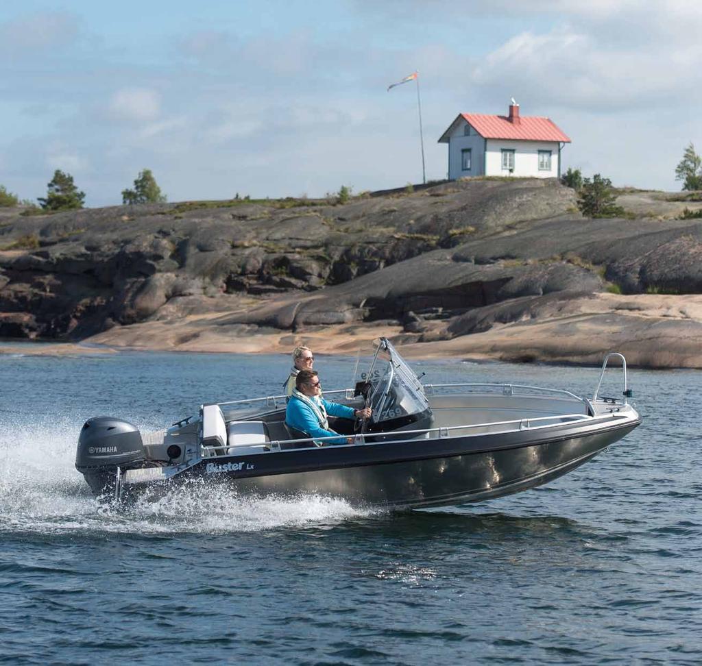 BUSTER Lx kampanj! Buster Lx + Yamaha F50HETL 271 000 kr Inkl. Comfort- + CANVAS-paketer. Aluminiumdurk på köpet! Båten på bilden kan ha tilläggsutrustning.