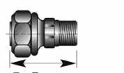 Skruv, övergångskoppling -med utvändig gänga och svetsända Koppling med utvändig gänga Värme 6 bar Sanitär 10 bar Material: mässing Material: mässing PEX 22-75 PEX-rör Skruvkoppling L PEX-rör