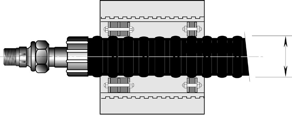 Murgenomgång Borrhål PEX Väggenomföring PEX-koppling: se sid 32 eller 36 80 mm PEX-rör: se sid 6-9 MAXITHERM D Ändtätning: se sid 39 Murgenomföringsset: se sid 42 Borrhål