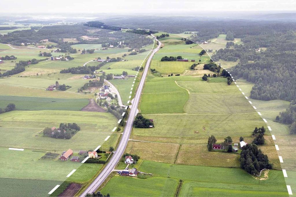 befintlig väg, vid Hol.