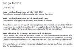 Tidigare krav kvarstår under 2018-2019.