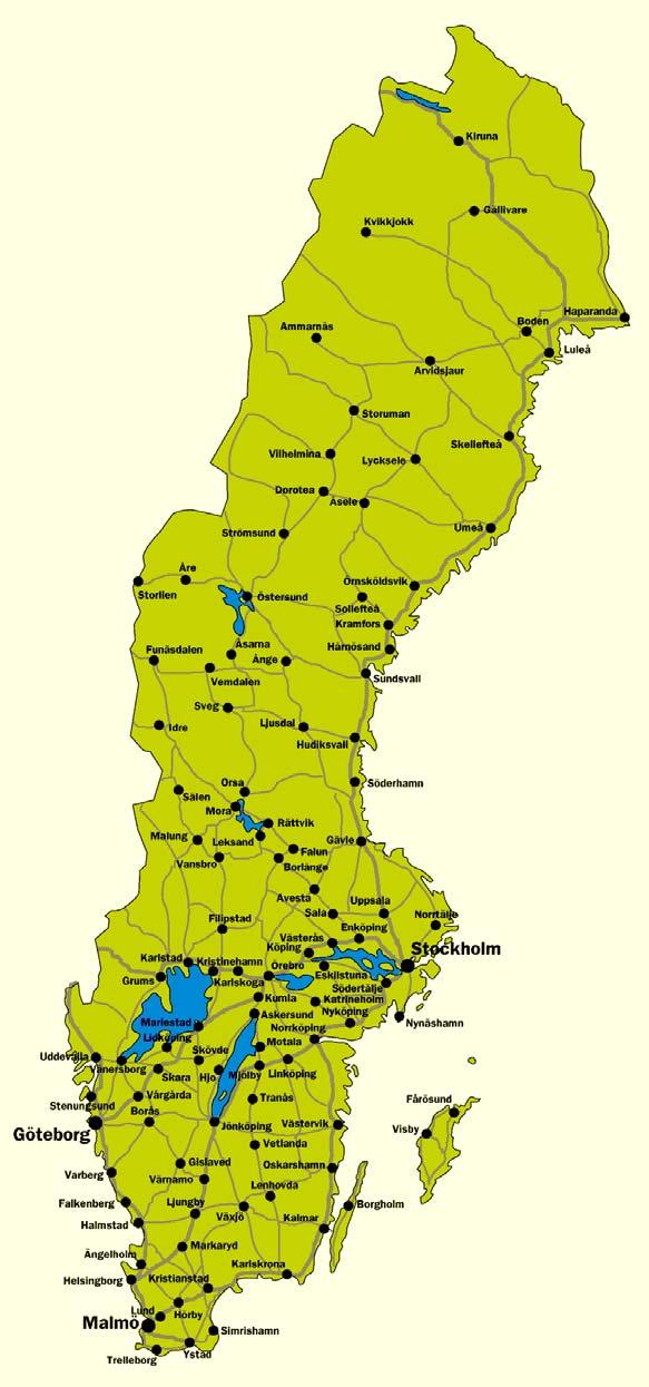 Län Väg Objekt Antal C 292 Gimo 9 C E4 Månkarbo 10 D 20 Eskilstuna 14 D 53 Kvicksund 18 D 53 Nyköping 10 E 34 Brokind 16 E E4 Herrbeta 17 E 1173 Rejmyre 9 E 34 Skeda Udde 15 E 34 Skeda Udde 1 E