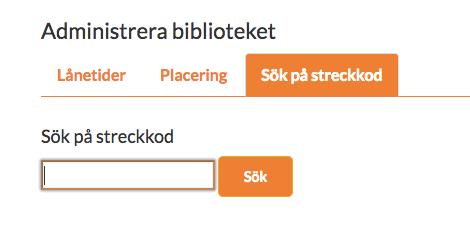 5.4 Sök på streckkod Genom att söka på bokens streckkod kan användaren få mer information om aktuellt exemplar. Via denna funktion kan användaren påminna, återlämna och förlänga pågående lån.