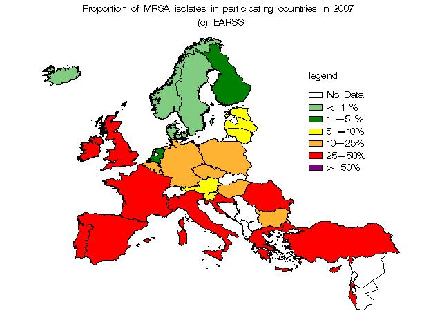 MRSA i Europa