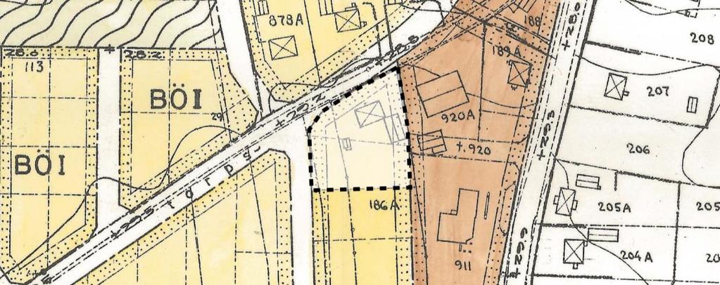 Gällande detaljplan Stadsplan nr 01-19 för Värnenområdet antogs den 29:e april 1961 och dess huvudsakliga syfte var att tillskapa bostäder (Se bild nedan).
