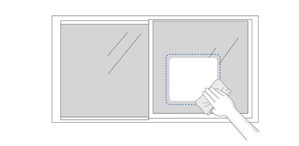 3. Operating and Programming If the window is covered with dirt, clean a small area on the glass before use and place