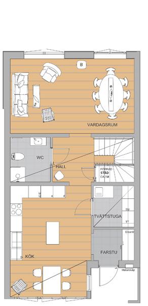 Bofaktablad radhus, Steninge slottsby