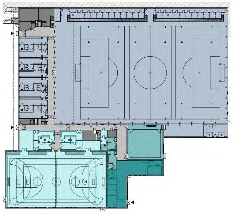 Föreningsförråd Teknik Entré Omklädning Teknikhall fotboll