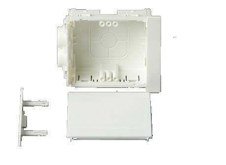 Fönsterbänkskanaler - ProDuct-komponenter 2-vägsuttag med dosa Uttaget är godkänt för överkoppling. Om flera AUD10 kopplas i serie rekommenderas 120 mm långa mellankablar (avskalningslängd 13 mm).