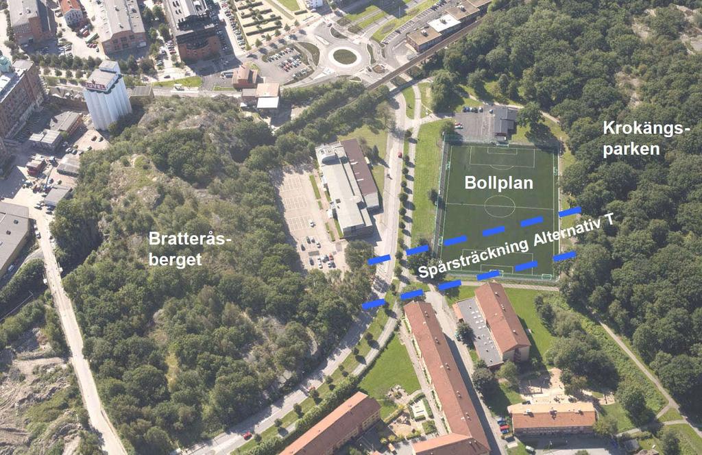 Förbättrade kopplingar mellan Pölsebo småstuguområde och Västra Eriksberg med alternativ T Hamnbanan är av riksintresse och utgör en viktig transportled till nordens största hamn, raffinaderierna och