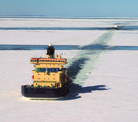 The bouytender vessels Baltica and Fyrbyggaren were operated a few times throughout the winter.