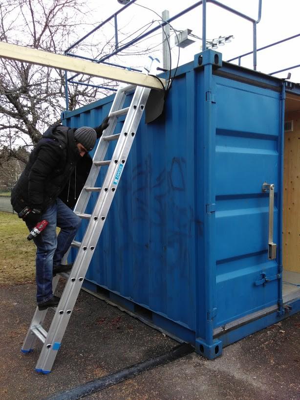 REDOVISNING Vår mätcontainer användes